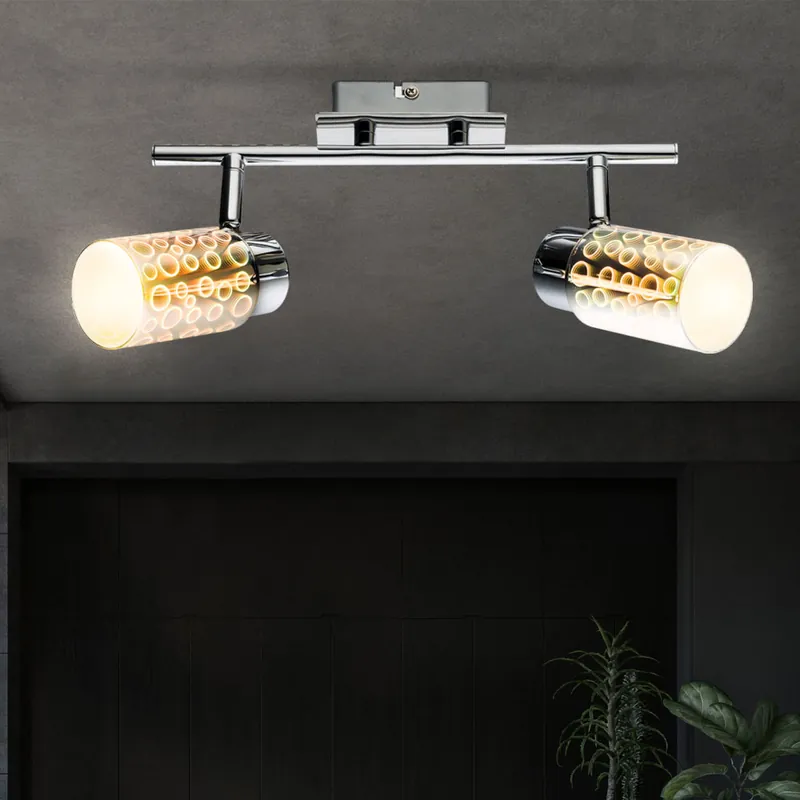 Must-Have LED plafondlamp met 3D-effect, beweegbare spots, L 30 cm