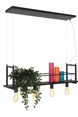 Snelle Levering Mexlite Hanglamp buckley Rek 2983 zwart