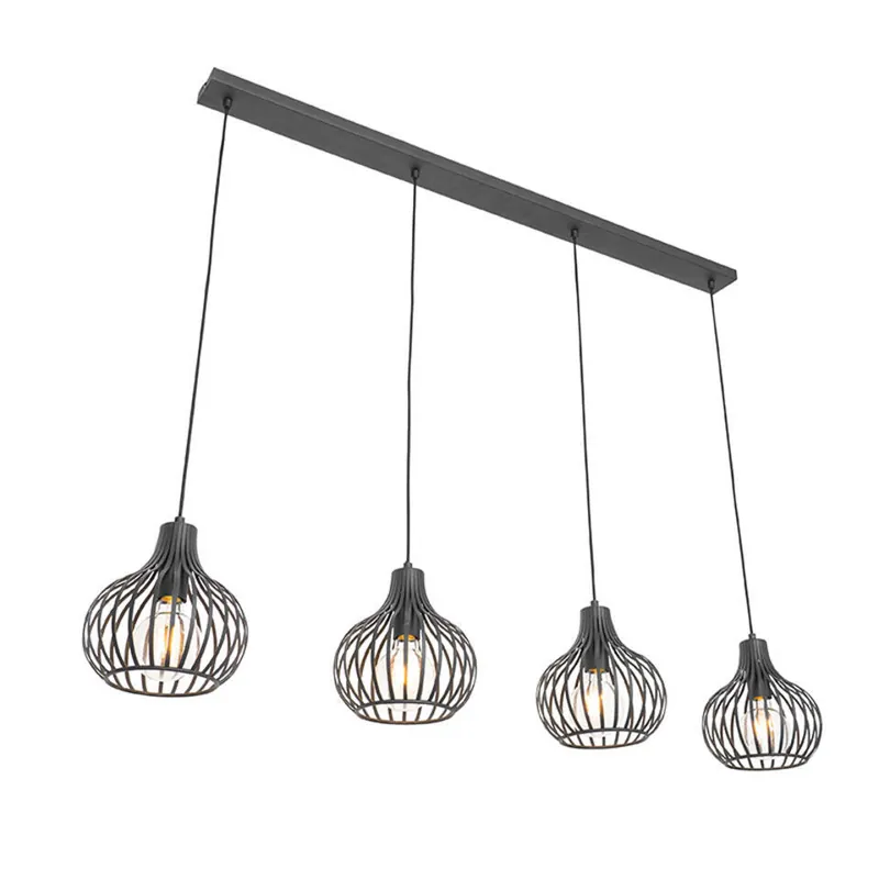 Actieprijs Qazqa hanglamp saffira zwart e27