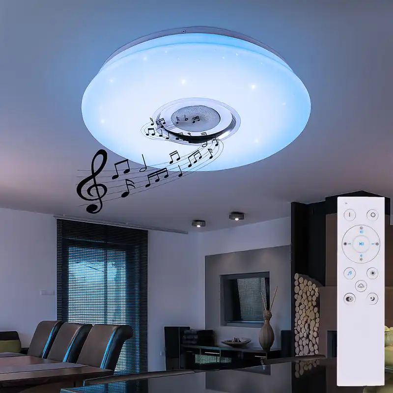RGB LED plafondlamp, Bluetooth, luidspreker, 40 cm, NICOLE Meest Verkocht