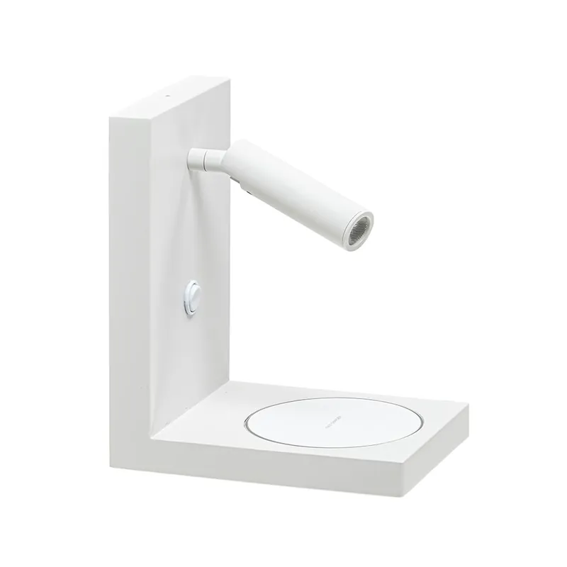 Nieuw Moderne wandlamp wit inclusief LED en fast charger