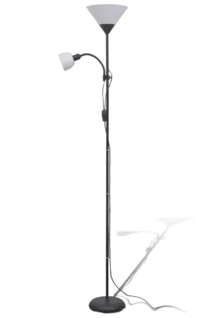 vidaXL - Staande Lamp - Zwart - Staal Flitsaanbieding