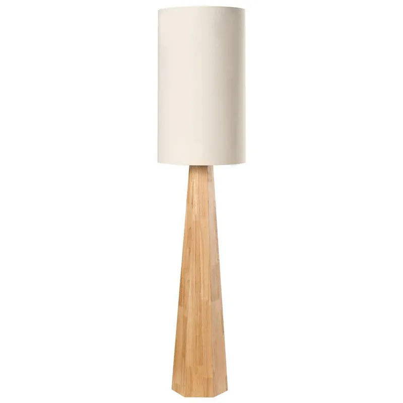 Koop Online ILALA - Staande lamp - Naturel - Linnen/Rubberhout