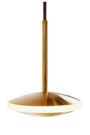 Finale Uitverkoop Chrona Dish Horizontal Hanglamp LED messing