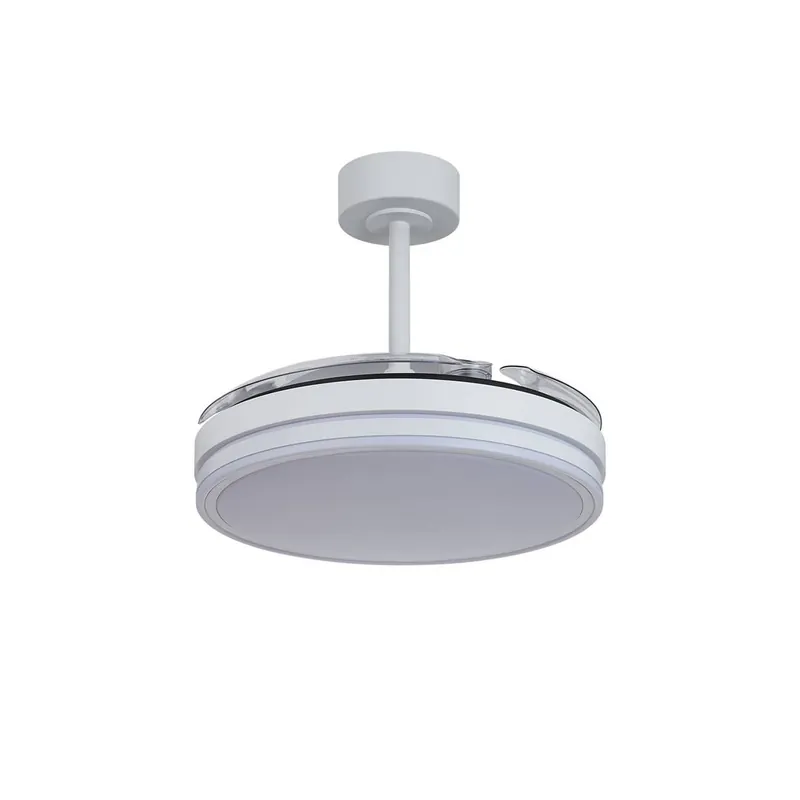 Betaalbaar Moderne plafondventilator Luna maat S met CCT LED in wit