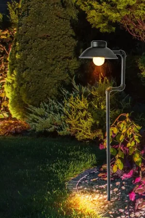Seizoensaanbieding LED solar steeklamp in antiek zwart JOSEPHINE