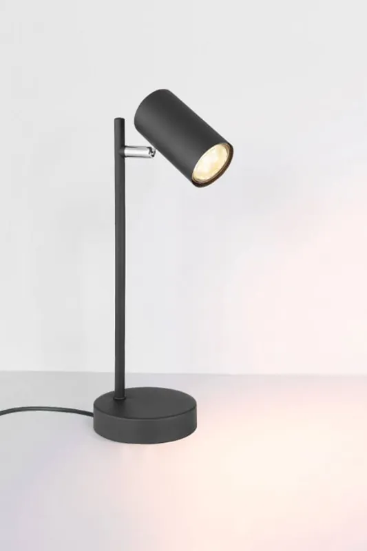 Populair Strak vormgegeven tafellamp / bureaulamp CILINDRA | Zwart
