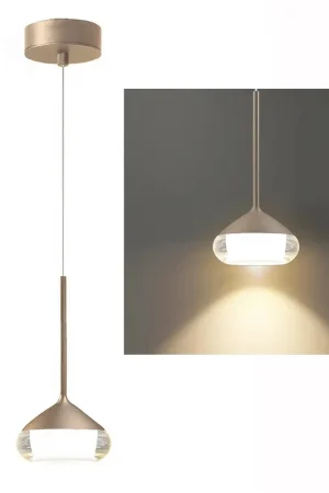 Aanbieding Artdelight Hanglamp Phoenix 1 lichts Ø 12 cm champagne