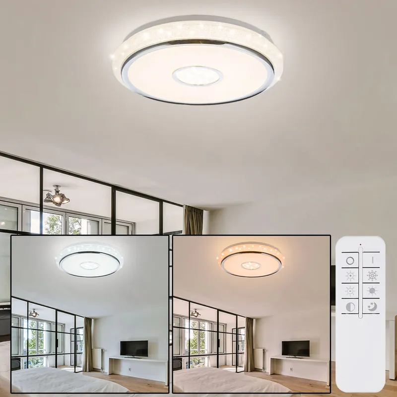 LED plafondlamp, afstandsbediening, CCT, wit, D 50cm Lage Prijs