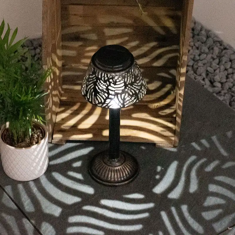 LED-zonnelamp, kopermetaal, H 27 cm Premium