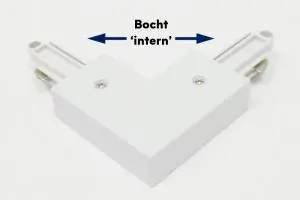 Exclusieve Aanbieding Bocht spanningsrail LUNA aarde intern | Wit