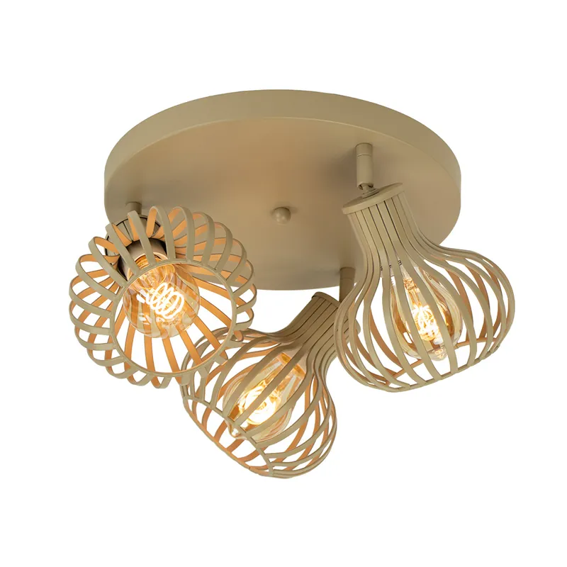 Plafondlamp 3- lichts beige Express Levering