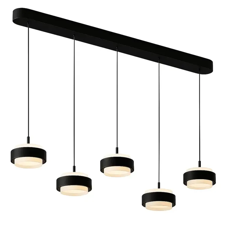 Exclusieve Aanbieding Freelight Hanglamp Puleggia 5 lichts L 120 cm comfortlift zwart