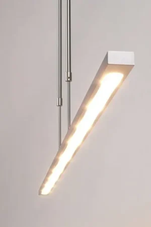 Masterlight Hanglamp Real 2 LED 100 cm mat chroom Direct Beschikbaar