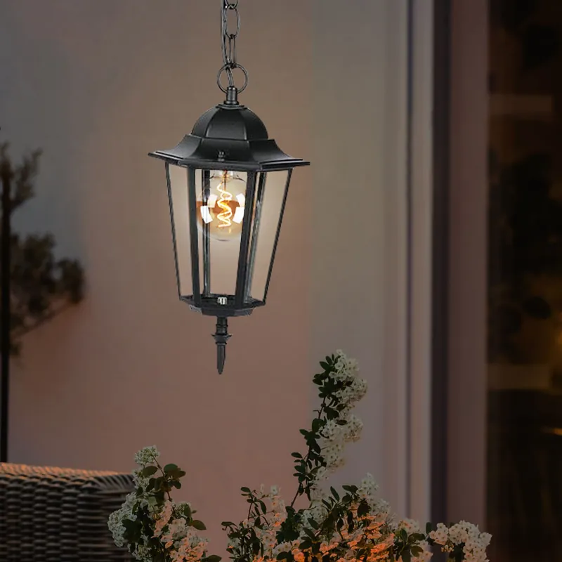 Speciale Aanbieding Hanglamp, zwart, glas, hoogte 84 cm, VT-1263