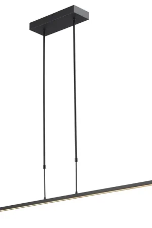 Masterlight Hanglamp Real 2 LED 130 cm zwart nikkel Gratis Verzending