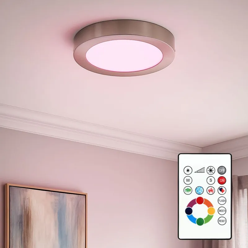 RGB LED plafondopbouwlamp met afstandsbediening TINUS Must-Have