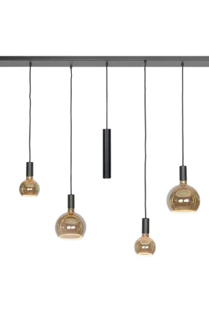 Speciale Aanbieding Ztahl Hanglamp Riva 7 lichts rechthoekig 145 cm zwart