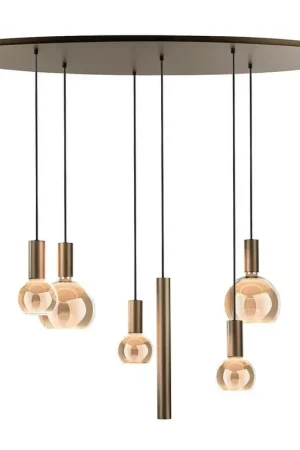 Gratis Retour Ztahl Hanglamp Riva 8 lichts ovaal L 140 cm platinum