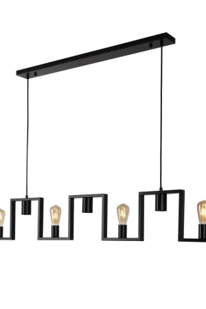 Ylumen Hanglamp Row 7 lichts L 158 cm zwart Lage Kosten