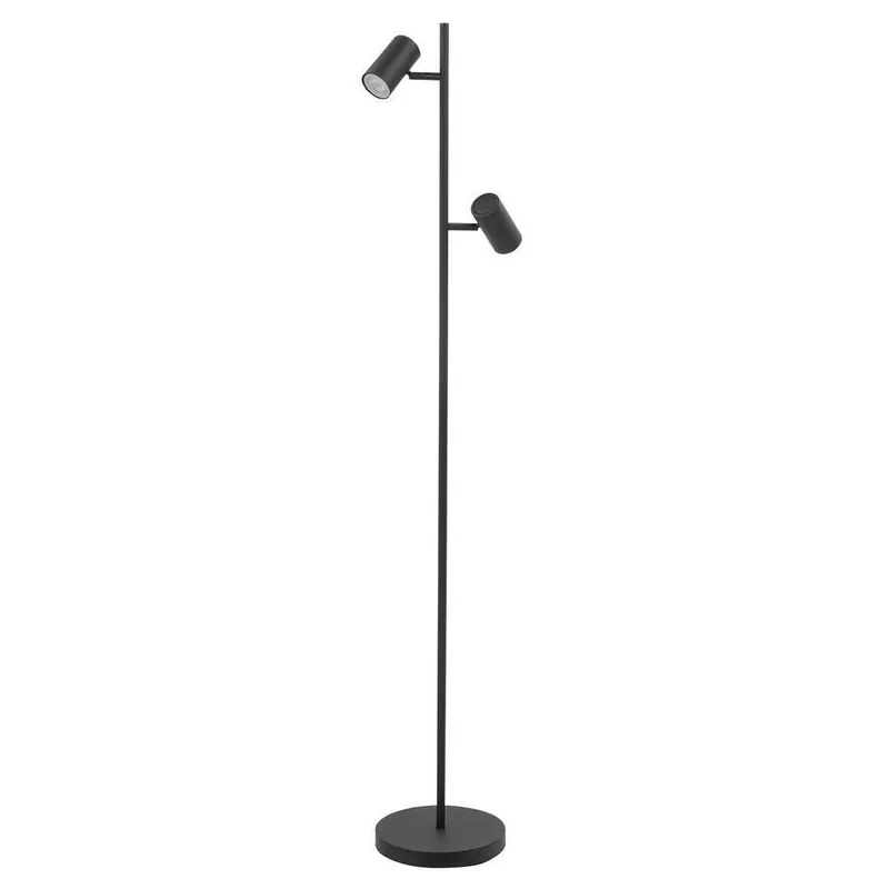 Rechtstreeks Van De Fabrikant Highlight Vloerlamp Burgos - 2 lichts - zwart - 23x142 cm