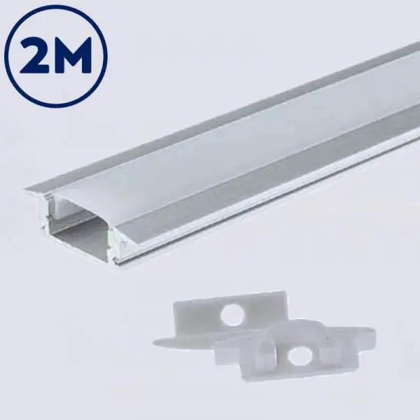 Compleet inbouw LED profiel CLASSIC 25 x 7 mm aluminium | 2 meter Seizoensaanbieding