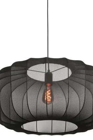Fabrieksprijs Anne Light & home Hanglamp Sable Ø 60 cm linnen zwart