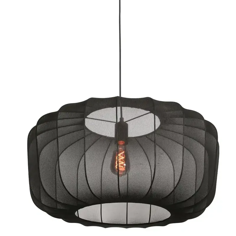 Fabrieksprijs Anne Light & home Hanglamp Sable Ø 60 cm linnen zwart