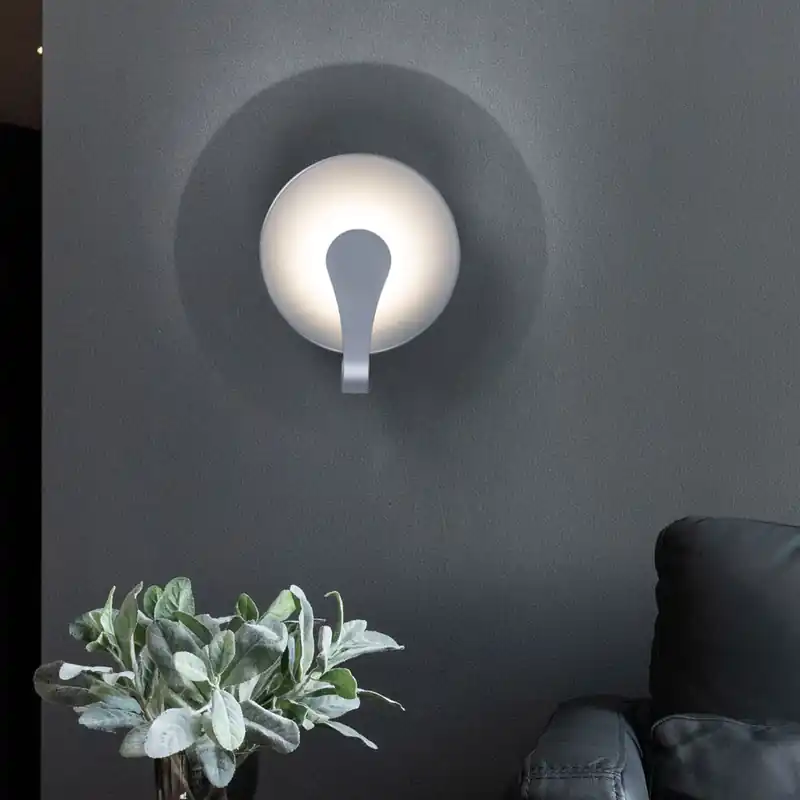Fabrieksprijs LED wandlamp, grijs aluminium, hoogte 18,4 cm