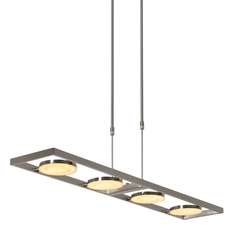 Laatste Kans Steinhauer Hanglamp Soleil 4 lichts 2e kans- L 90 cm mat chroom