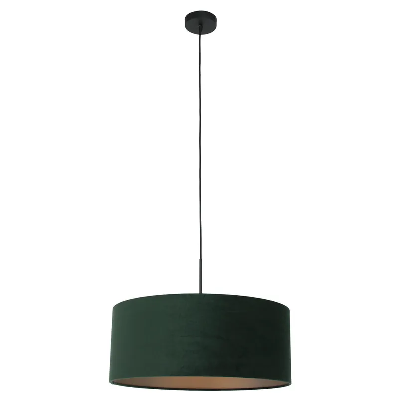 Steinhauer Hanglamp Sparkled light 8156 groen velours kap goud Flitsaanbieding