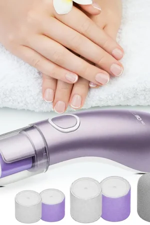 Manicure- en pedicureset, incl. 5 opzetstukken, lila Alleen Vandaag
