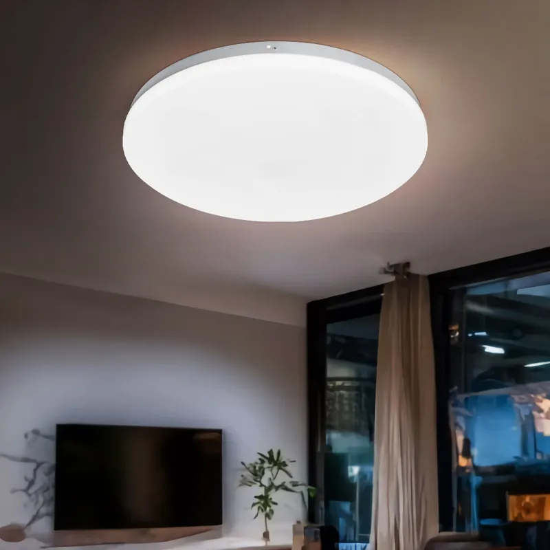 LED plafondlamp, rond, metaal, acryl, wit 37 cm, JANA I Laatste Versie