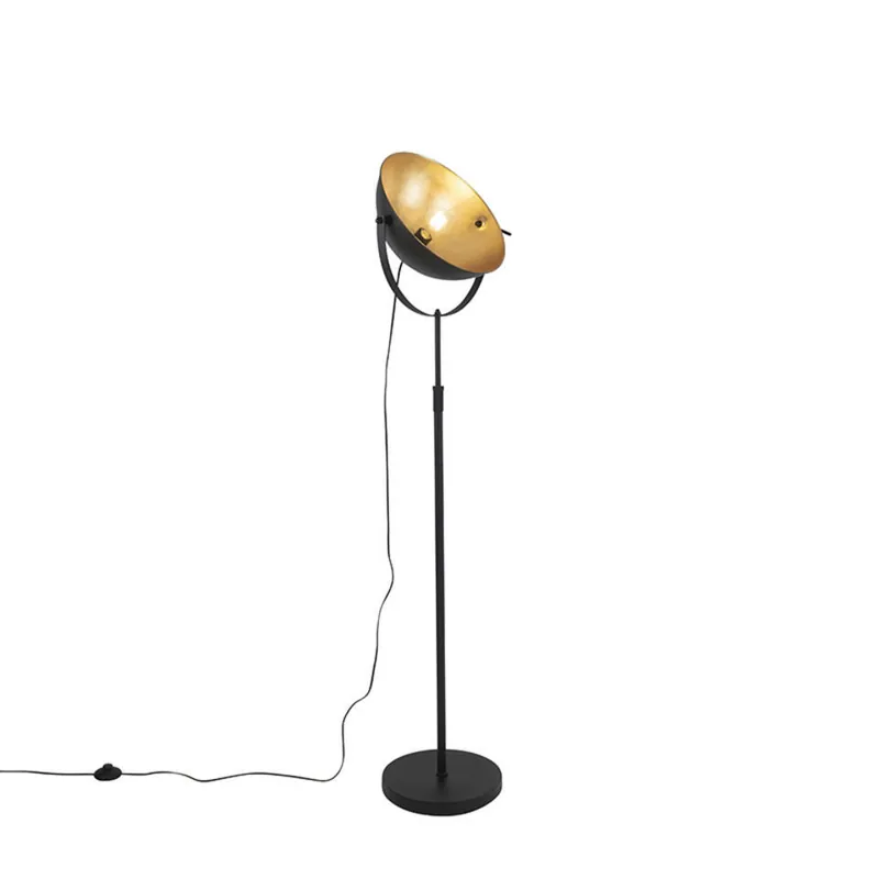 Lage Prijs Qazqa vloerlamp magnax zwart e27