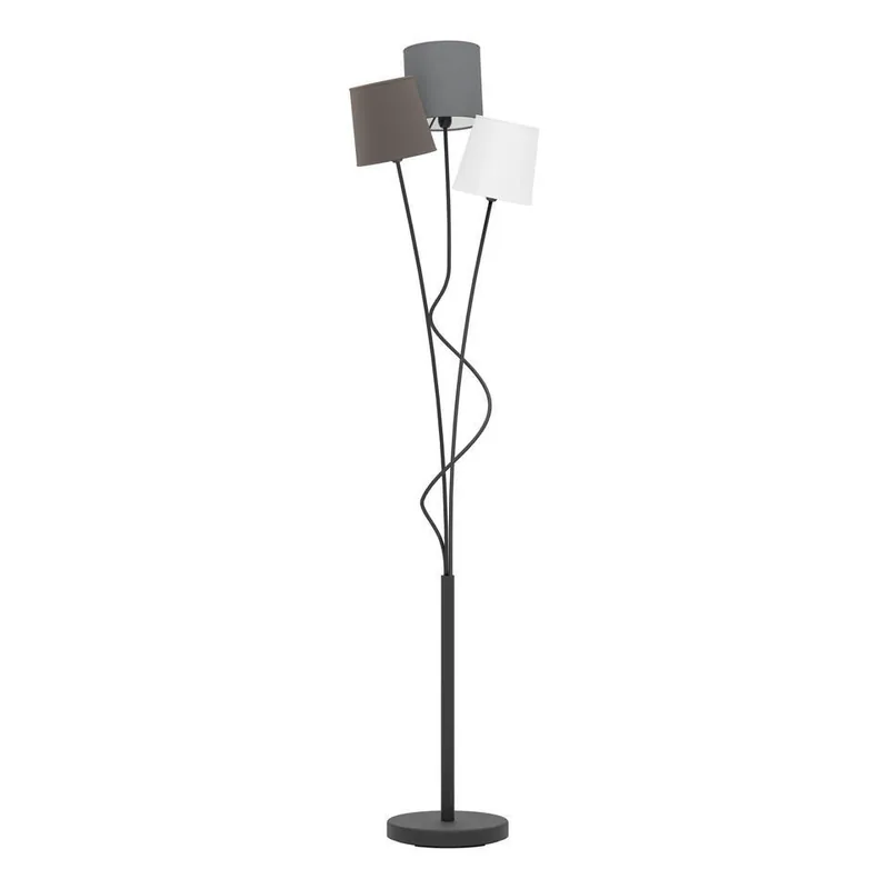 EGLO Maronda Vloerlamp - E14 - 152 cm - Zwart/Antraciet, Wit, Bruin Hete Deal