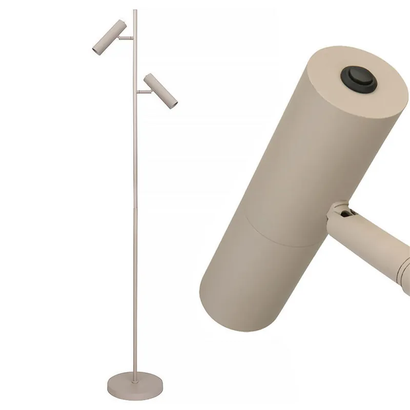 Freelight Vloerlamp Undici - 2 lichts - beige - 22x150 cm Seizoensaanbieding