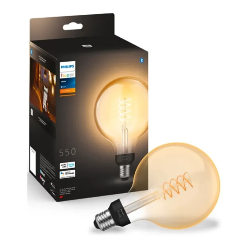 Philips HUE Lichtbron E27 Filament G93 White Laatste Versie