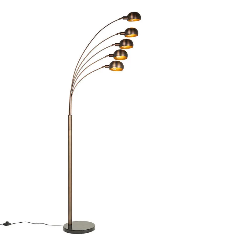 Qazqa vloerlamp sixties bronskleurig e14 Weekendaanbieding