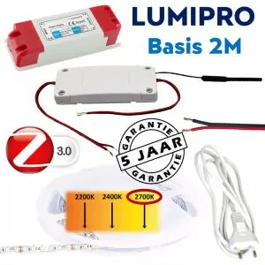 LUMIPRO basis 2M 9,6 watt 2700K warm wit + ZigBee dimmer Beperkte Voorraad