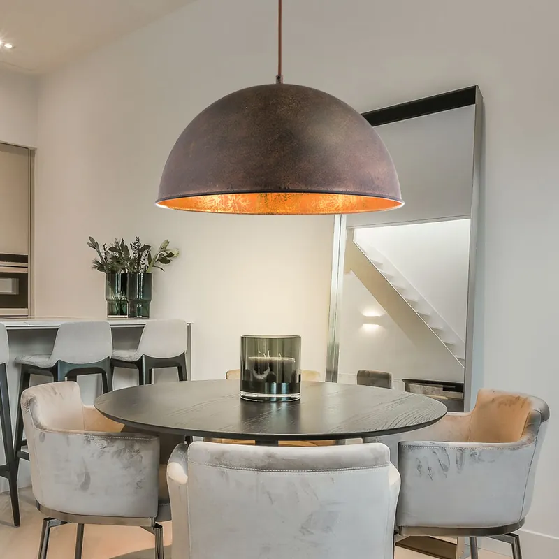Alleen Vandaag Hanglamp, goud, roestkleurig, metaal, D 41 cm