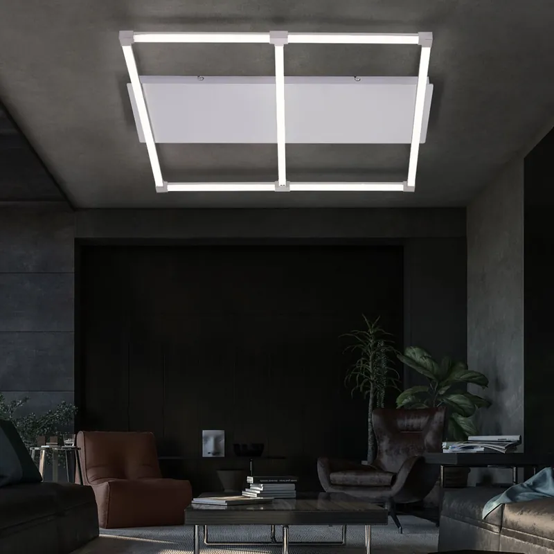 LED plafondlamp, staafvormig, zilver, L 77,8 cm Alleen Vandaag