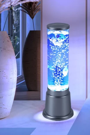 RGB LED waterzuil met decoratieve vissen, kleurwisselaar Speciale Aanbieding