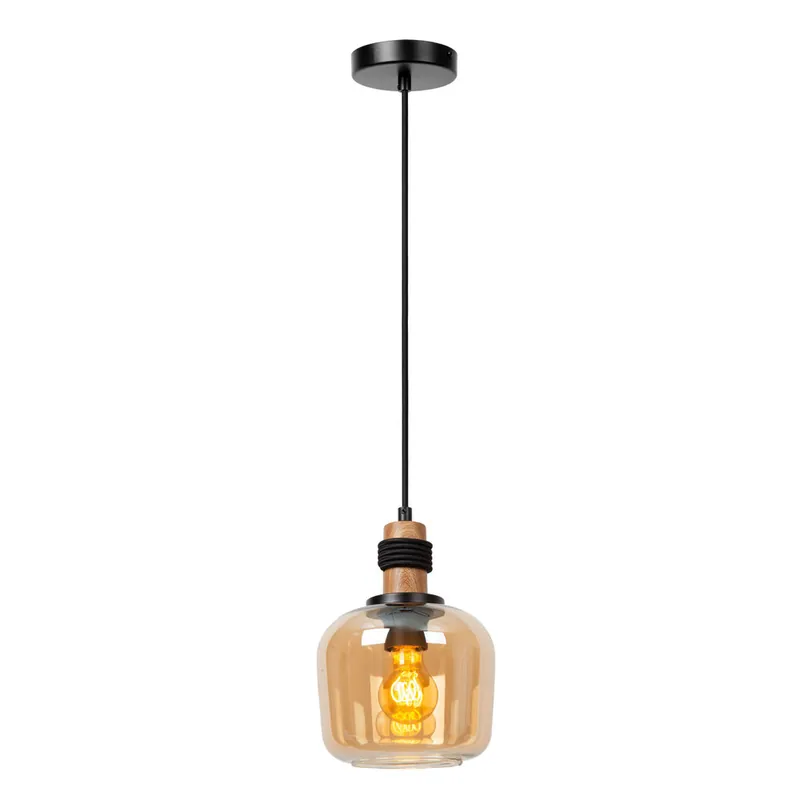 Lucide ILONA - Hanglamp - Ø 18 cm - 1xE27 - Amber Actieprijs
