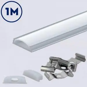 Compleet opbouw LED BUIG profiel 18 x 4 mm aluminium | 1 meter Populair