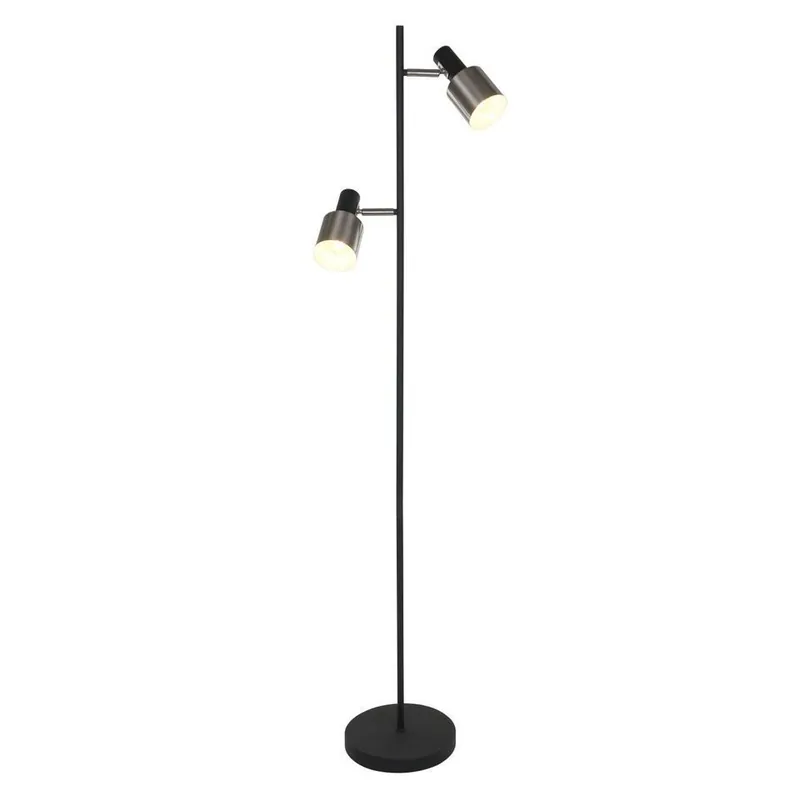 Lage Prijs Anne Light & home Vloerlamp fjorgard - 2 lichts - zwart - 25x155 cm