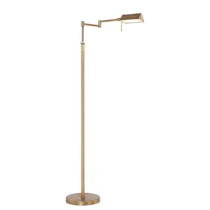 Mexlite Vloerlamp karl - brons - 52x146 cm Direct Beschikbaar