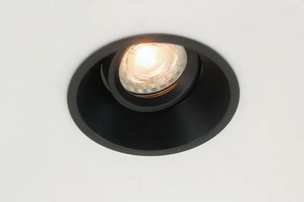Betrouwbaar Ronde verdiepte zwarte inbouwspot TRIMLESS | Kantelbaar 9,3 cm