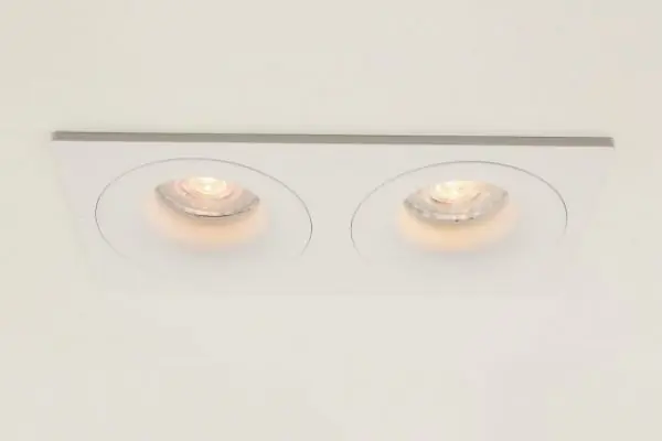 Meest Verkocht Witte 2-voudige inbouwspot CLICK&FIX licht verdiept | 10 x 19,5 cm