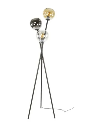 Hete Deal Hoyz Collection - Vloerlamp Multi Globe 3-lichts - Artic Zwart
