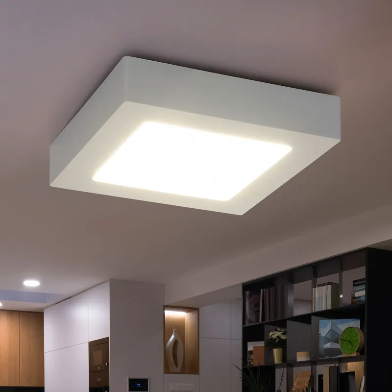 LED opbouwpaneel, 1600 lumen, warm wit, hoekig, L 22,7 cm Hoge Kwaliteit
